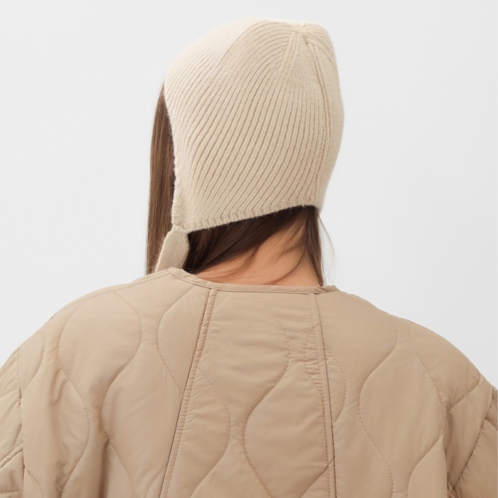 Чепчик женский MIST с шерстью кролика, р-р 56 см, беж Чепчик женский MIST с шерстью кролика, р-р 56 см, беж