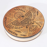 Шаманский бубен "Птица" с колотушкой 5х25х25 см Шаманский бубен "Птица" с колотушкой 5х25х25 см