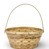 Корзина плетеная 26 х 12 х _ см, ручка складная h=21 см натуральный (к9352418)