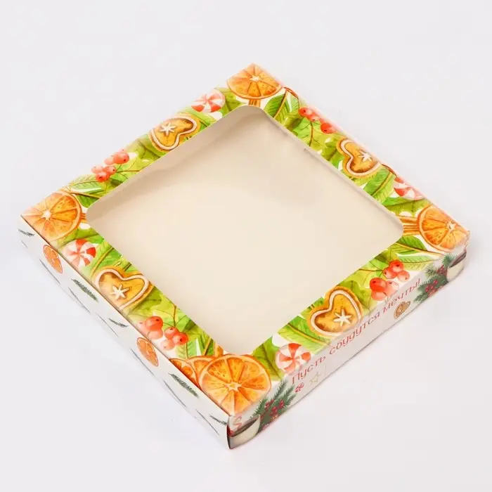 Подарочная коробка сборная с окном &laquo;Пусть сбываются мечты&raquo;, 16&times;16&times;3 см