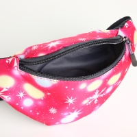 Сумка поясная детская на молнии, цвет малиновый Сумка поясная детская на молнии, цвет малиновый