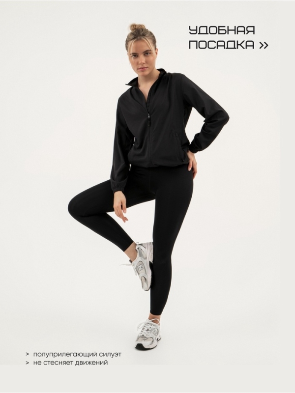 Ветровка женская Resport, р. 50, цвет чёрный, спортивная Ветровка женская Resport, р. 50, цвет чёрный, спортивная