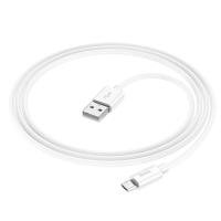 Кабель Hoco X87, MicroUSB - USB, 2.4 А, 1 м, оплётка силикон, белый Кабель Hoco X87, MicroUSB - USB, 2.4 А, 1 м, оплётка силикон, белый