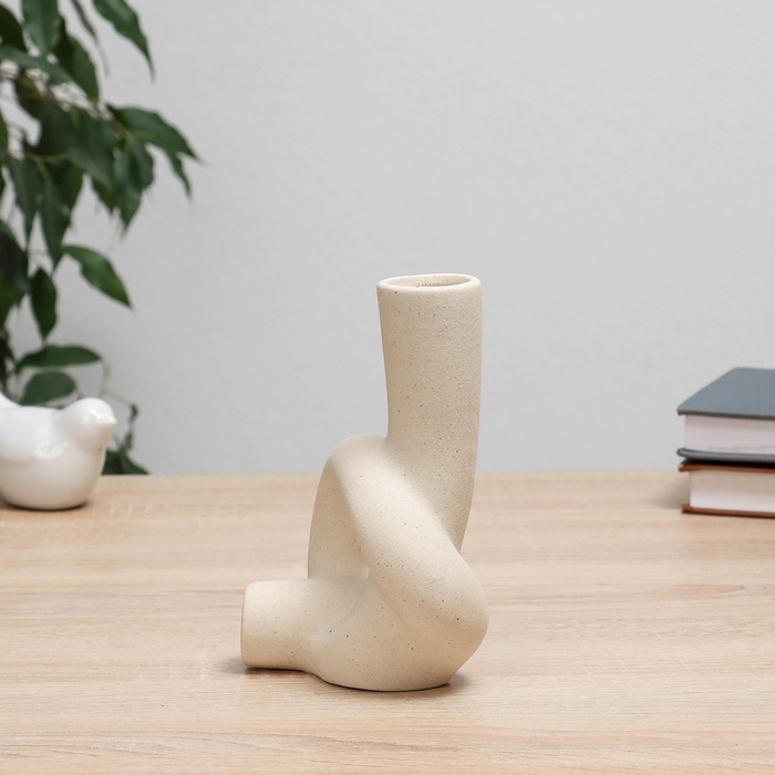 Ваза керамика настольная Ваза керамика настольная "Узел" 11х5х18 см