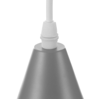 Светильник BayerLux Подвес "Конус" 1x40Вт E27 серый 12х12х16-96 см Светильник BayerLux Подвес "Конус" 1x40Вт E27 серый 12х12х16-96 см