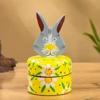 Шкатулка "Заяц" дерево 9х9х16 см