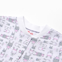 Кофточка детская ATA kids &laquo;Зайки&raquo;, белая/розовая, рост 62