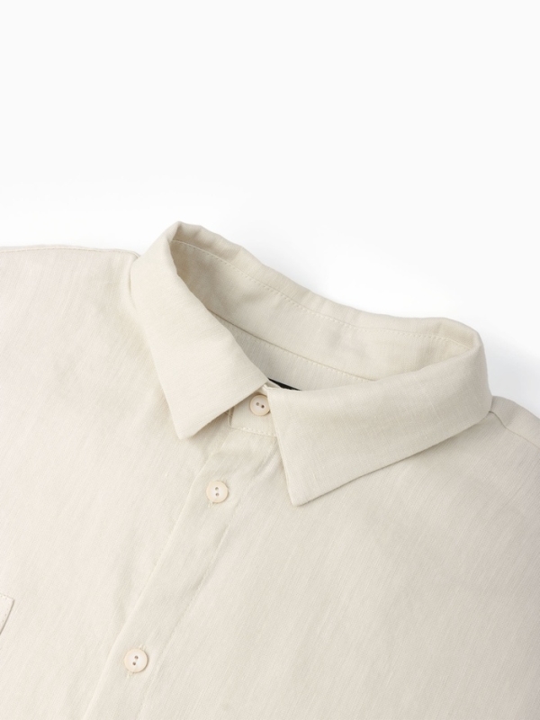 Рубашка мужская с длинным рукавом MIST р.52, цвет молочный