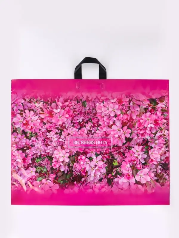 Пакет "Весенняя нота", полиэтиленовый с петлевой ручкой, 71 х 55 см, 90 мкм 5860343