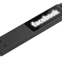 Флешка markBright Black с белой подсветкой, 32 Гб