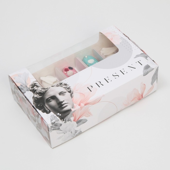 Коробка для эклеров, кондитерская упаковка, 5 вкладышей, Present, 25.2 х 15 х 7 см Коробка для эклеров, кондитерская упаковка, 5 вкладышей, Present, 25.2 х 15 х 7 см