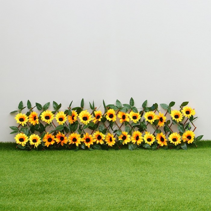 Ограждение декоративное, 110 &times; 40 см, &laquo;Подсолнухи&raquo;, Greengo