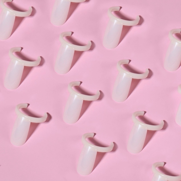 Палитра для лаков на баночку &laquo;Ноготки&raquo;, d - 2 см, 50 шт, форма мягкий квадрат, цвет слоновая кость