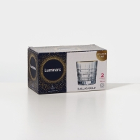 Набор низких стаканов стеклянных &laquo;Даллас Голд&raquo;, 300 мл, 2 шт