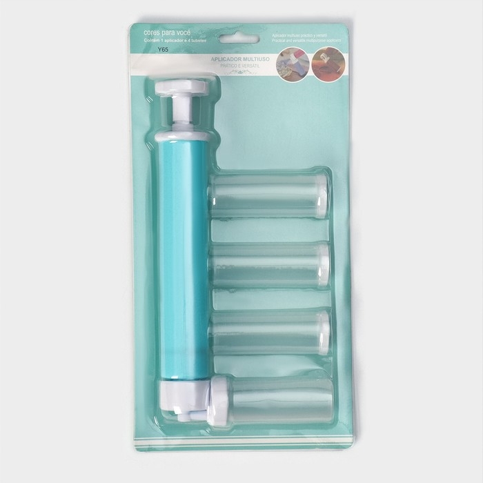 Аэрограф механический, 25&times;12&times;3 см, 4 ёмкости в комплекте, цвет МИКС