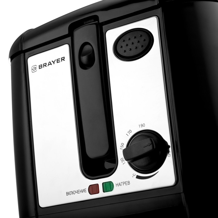 Фритюрница BRAYER 2832BR-BK, 1800 Вт, 2,5 л, 130-190 &deg;C, чёрная