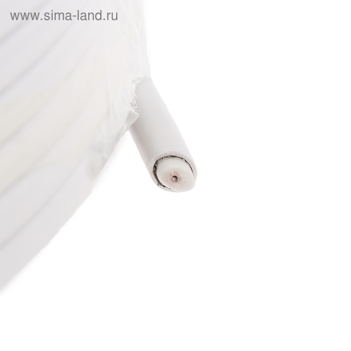 Кабель телевизионный PROconnect RG-6U, бухта 100 м, 75 Ом, CCS/Al/Al, 48%, белый