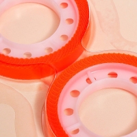 Набор 2 штуки, клейкая лента текстовыделительная (отклеиваемая) 75мм х 10м, оранжевый флуоресцентный