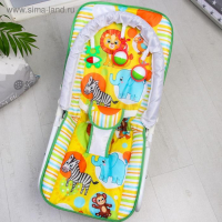 Шезлонг - качалка для новорождённых &laquo;Африка&raquo;, игровая дуга, игрушки МИКС