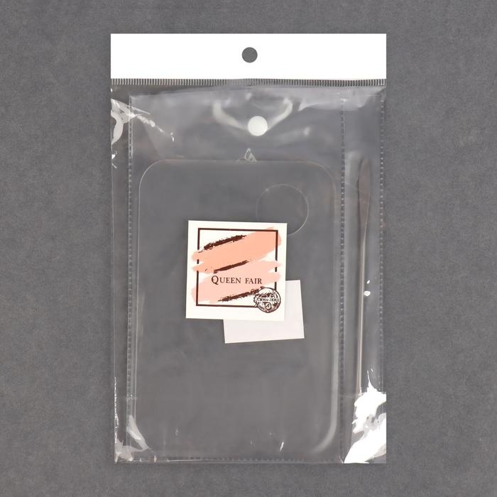 Палитра для смешивания лаков, 10 × 15 см, с шабером 15 см, цвет прозрачный глянцевый Палитра для смешивания лаков, 10 × 15 см, с шабером 15 см, цвет прозрачный глянцевый