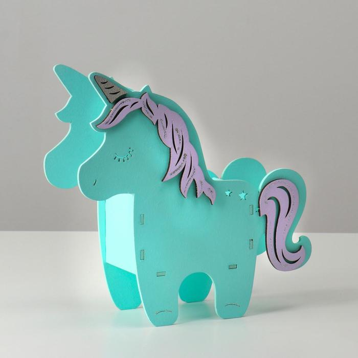 Кашпо деревянное 21.5×7×21 см уникальное Кашпо деревянное 21.5×7×21 см уникальное "Единорог", тиффани сиреневый