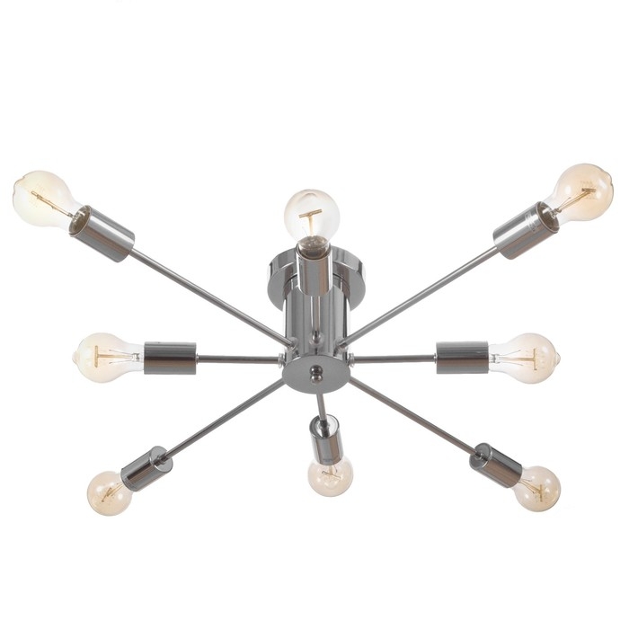 Люстра потолочная Люстра потолочная "Орион" 8х60Вт Е27 Цвет: Хром