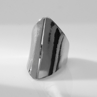 Кольцо металл &laquo;Тренд&raquo; лепестки крупные, цвет серебро, размер 18