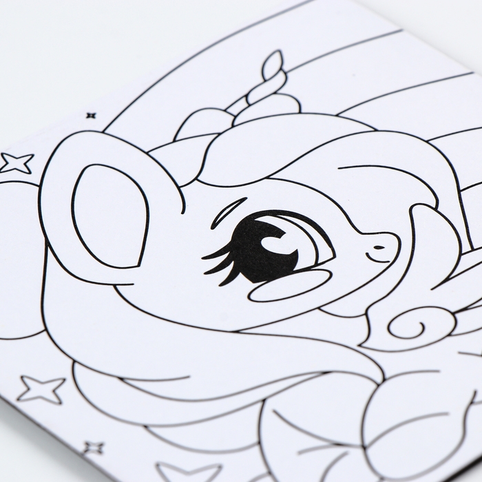 Магнит-раскраска &laquo;Единорожка&raquo;, 10 &times; 10 см