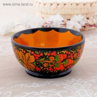 Салатник &laquo;Ягодка&raquo;, 16&times;16&times;9 см, хохлома