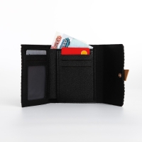 Кошелёк женский на кнопке, цвет чёрный