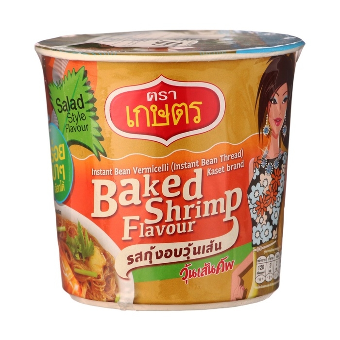 Лапша бобовая "Kaset" быстрого приготовления со вкусом запеченной креветки 35 г