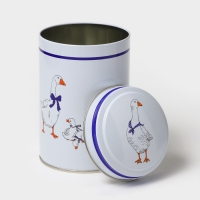 Банка для сыпучих продуктов &laquo;Гуси&raquo;, 1,1 л, d=9,9 см, круглая