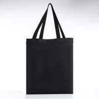 Шопер "Эко", 35х0,5х40, принт с блёстками, без подклада, чёрный Шопер "Эко", 35х0,5х40, принт с блёстками, без подклада, чёрный