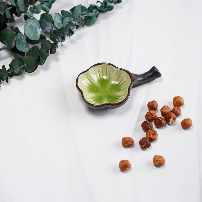 Соусник керамический &laquo;Таллула&raquo;, 11,5&times;7,5&times;3 см, цвет зелёный