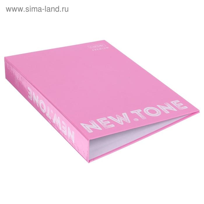 Папка на 2 кольцах А5, Hatber NEWtone, 35 мм, 1500 мкм, розовая, с рисунком