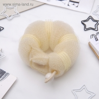 Валик с креплением и резинкой для создания пучка, 4&times;18 см, бежевый