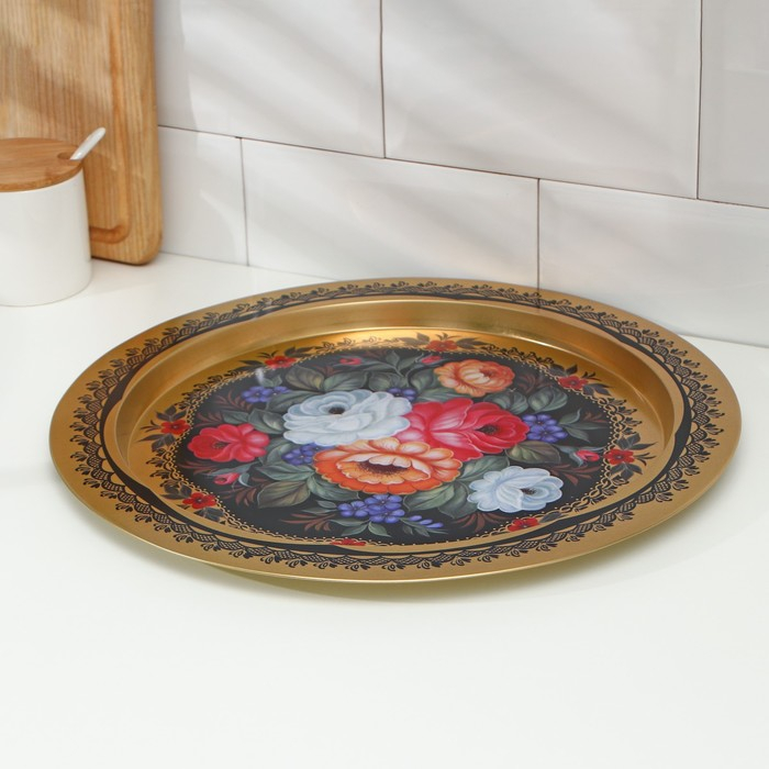 Поднос &laquo;Микс&raquo;, d=38 см, цвет и рисунок МИКС