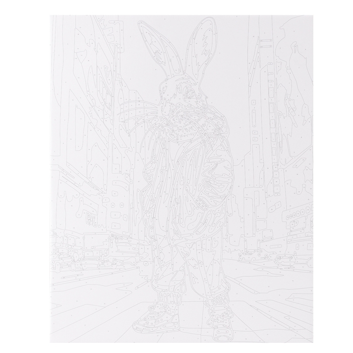 Картина по номерам на холсте с подрамником &laquo;Кролик в городе&raquo;, 40 х 50 см