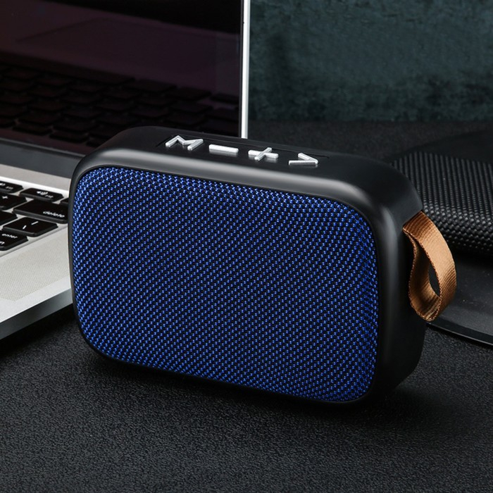 Портативная колонка LuazON LAB-39, 3 Вт, 400 мАч, Soft Touch, синяя Портативная колонка LuazON LAB-39, 3 Вт, 400 мАч, Soft Touch, синяя