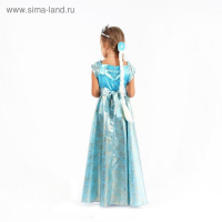 Карнавальный костюм &laquo;Элла&raquo;, платье, плащ, диадема, жезл, коса, р. 30, рост 110-116 см