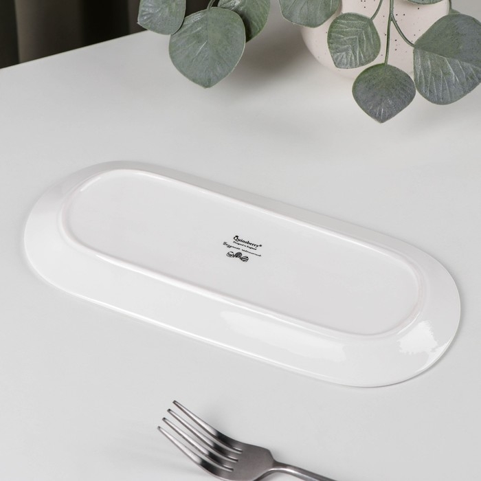 Блюдо овальное фарфоровое «Безумное чаепитие», 25×11,5 см Блюдо овальное фарфоровое «Безумное чаепитие», 25×11,5 см