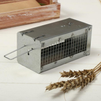 Мышеловка-ловушка (клетка), 13 &times; 6 &times; 6 см, металл