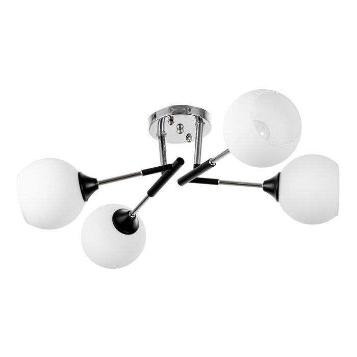 Люстра Люстра "Индис" 4хЕ27 40Вт черно-хромовый 60х60х26 см