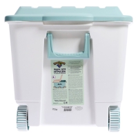 Ящик для игрушек на колесах &laquo;Горы&raquo;, с декором, 685 &times; 395 &times; 385 мм, цвет светло-голубой