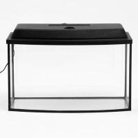 Аквариум "Телевизор" с крышкой, 45 литров, 60 х 22 х 35/40 см, чёрный Аквариум "Телевизор" с крышкой, 45 литров, 60 х 22 х 35/40 см, чёрный