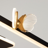 Люстра "Бабочки Тетра" 108Вт LED 3000-6000К черный 75х75х15см BayerLux