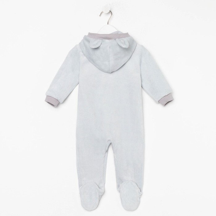 Комбинезон утеплённый для девочки, цвет серый, рост 80