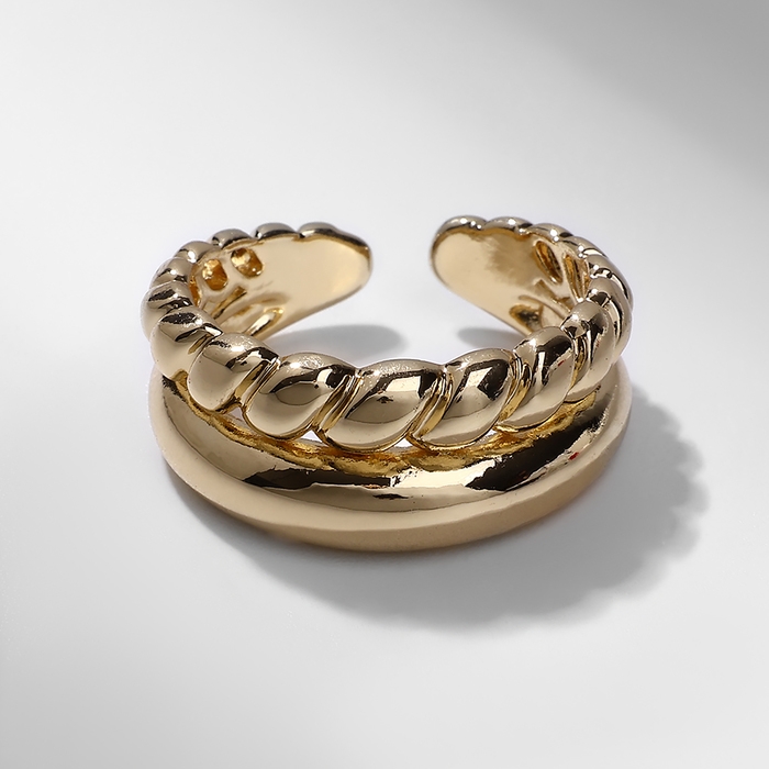 Кольцо &laquo;Тренд&raquo; параллель, цвет золото, безразмерное