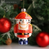 Ёлочная игрушка "Щелкунчик", фарфор,