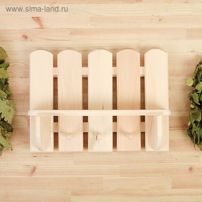 Полка &ndash; вешалка "Забор" 40х30х8 см